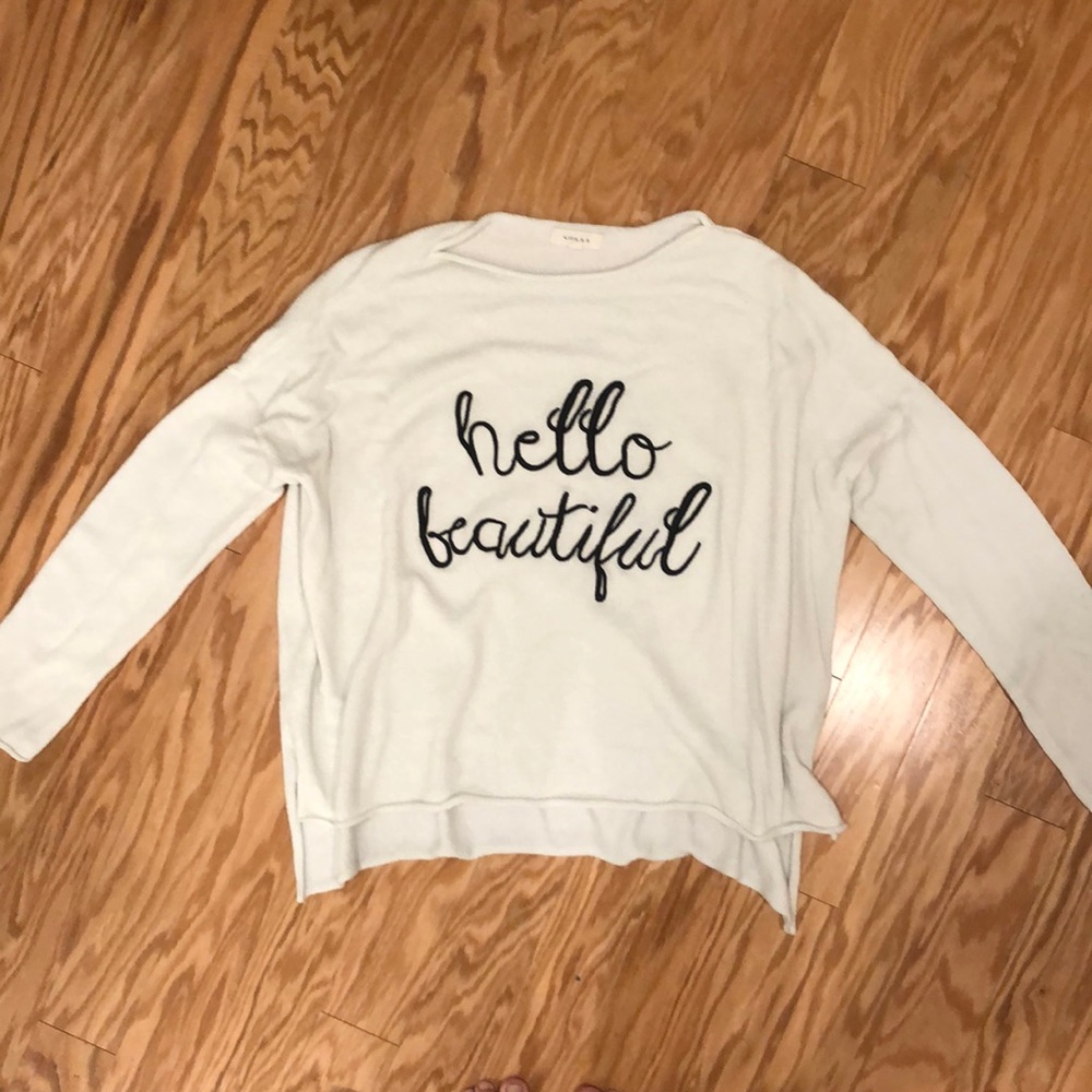 Graphic knit sweater